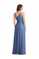 Azul Windsor línea A Un Hombre Gasa Largo Formales Vestidos de dama de honor / Vestidos de noche Asequibles