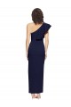Azul marina oscuro Cubierta Un Hombre Crepé Elástico Largo Formales Vestidos de dama de honor / Vestidos de fiesta Asequibles