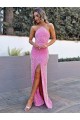Color mostrado Cubierta Halter Lentejuelas Terciopelo Largo Vestidos de fiesta Asequibles