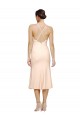 Cubierta Cuello en V Midi Crepé Elástico Corto Vestidos de dama de honor / Vestidos de fiesta / Vestidos de cóctel Asequibles