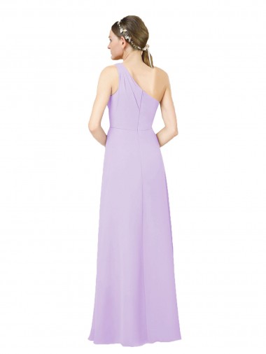 Lila Cubierta Un Hombre Gasa Largo Formales Vestidos de dama de honor / Vestidos de noche