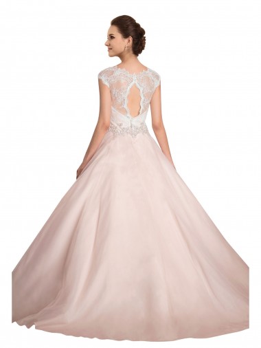 Marfil Barco Ilusión Cola capilla Encaje Vestidos de novia