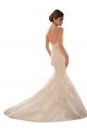 Compra Marfil & Champán Sirena Cuello de Corazón Cola capilla Tul Encaje Vestidos de novia