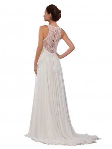 Marfil Cubierta Ilusión Cola capilla Gasa Vestidos de novia