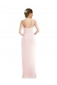 Rosa Trompeta Halter Crepé Elástico Largo Vestidos de dama de honor / Vestidos de fiesta Asequibles