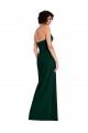 Verde Midnight Cubierta Cucharón Sin tirantes Crepé Elástico Largo Formales Vestidos de dama de honor / Vestidos de fiesta Asequibles