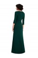 Verde oscuro Trompeta Cuello en V Spandex Largo Formales Vestidos de dama de honor / Vestidos de fiesta Asequibles