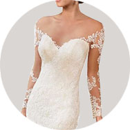 Asequibles Manga Larga Vestidos de novia